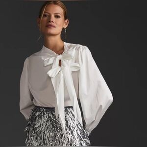 Anthropologie Maeve Poplin Blouse size Medium